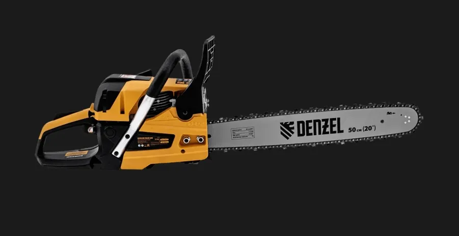 Купить Пила цепная бензиновая DENZEL DS-5820, шина 50 см, 58 см3, 3.6 л.с, шаг 0,325, 76 звеньев